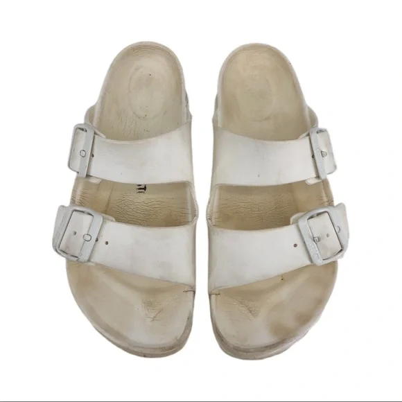 Birkenstock White Waterproof Arizona Sandals, Size 38 - Picture 2 of 7